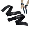 FYGL Wrist Straps for Strength Training, Black - Double Layer