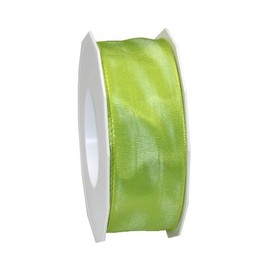 Präsent C.E. Pattberg 40 mm 25 m Ribbon Wired Tafetta Lyon, Lime Green