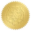 CRASPIRE 2 Inch Envelope Seals Stickers Tiger 100pcs Embossed Foil
