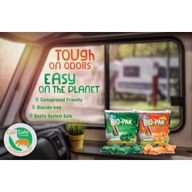 Walex BIOTROPBG Bio-Pak Natural Holding Tank Deodorizer and Waste Digester Drop-Ins, Tropical Breeze Scent (Pack of 10)