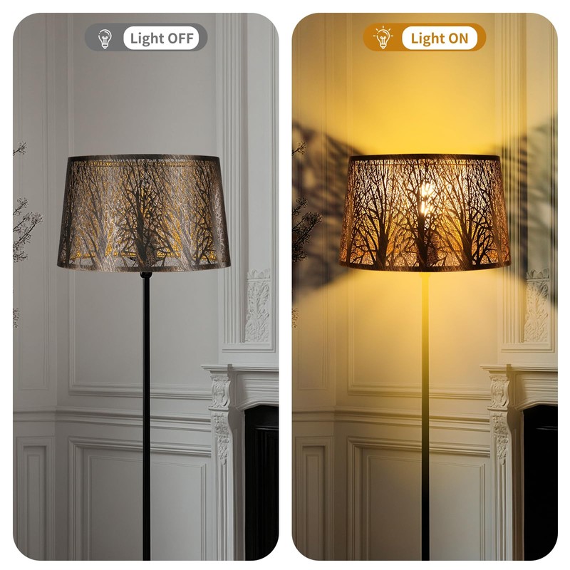 Metal Lamp Shade, Large Lampshade for Table Floor Lamps, (12×8)''