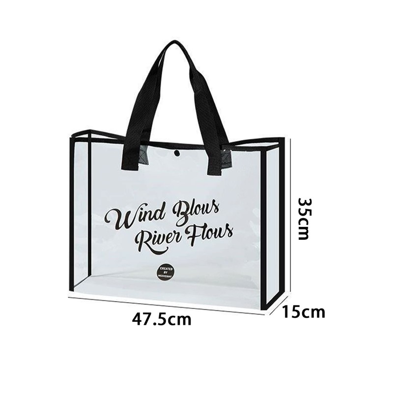 [YFFSFDC] Pool Bag Vinyl Bag Tote Bag Transparent Large Capacity
