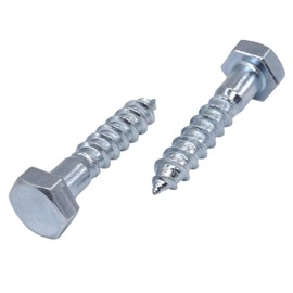 (Pack of 30 pcs) DIN 571 Zinc Plated Steel Hexagon Wood Screws M8 x 30 mm, Hex Screw, Lag Bolts, Hex Head, Coach Screws (30, M8 x 30 mm)