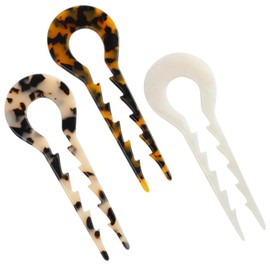 Lohill Pack of 3 U Shaped Hair Pins, U-shaped Hair Clips, Hair Pin Bun, French Hairpin, Large Hair Pin for Girls and Women