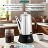 APOXCON Electric Coffee Percolator Stainless Steel Coffee Maker with Two