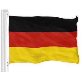 G128 Germany German Flag | 3x5 Ft | LiteWeave Pro Series Printed 150D Polyester | Country Flag, Indoor/Outdoor, Vibrant Colors, Brass Grommets, Thicker and More Durable Than 100D 75D Polyester