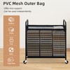 STORAGE MANIAC Rolling Laundry Hamper with Wheels 3-Section Laundry Sorter