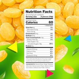 Lemon Drops Hard Candy | 1 Pound Bag | Lemon Hard Candy | Old Fashioned Yellow Candies for Office Bowls, Parties & Decorative Jars | Refreshing Citrus Treat
