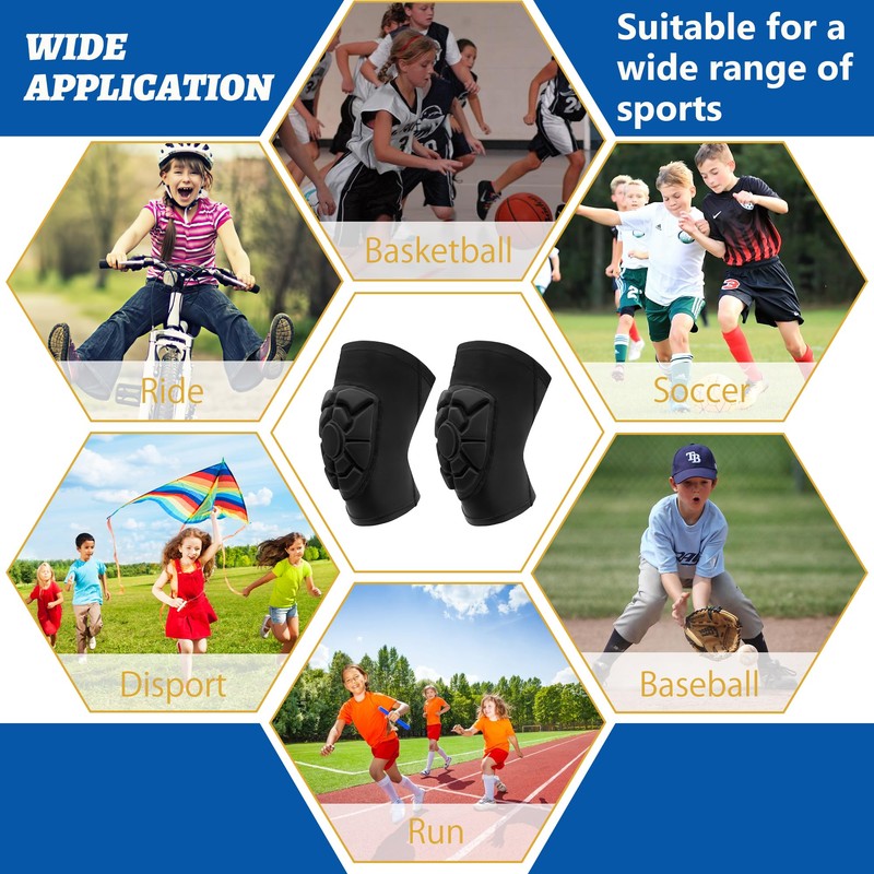 YEEKORO Kids/Youth Knee Pads + Elbow Pads, Compression Support Sleeve