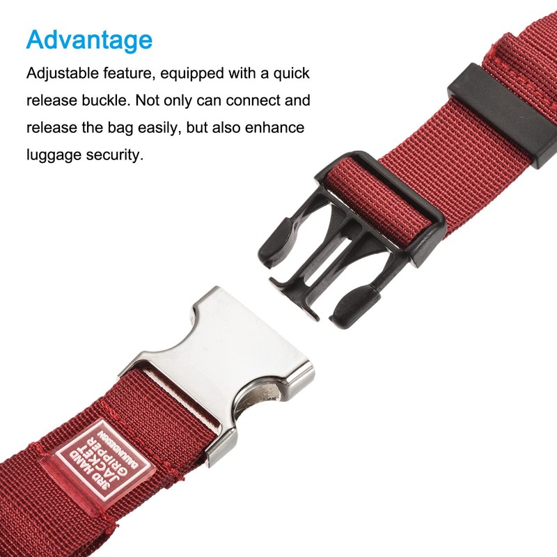 sourcing map Luggage Strap, Jacket Gripper Holder Suitcase Belt Carry