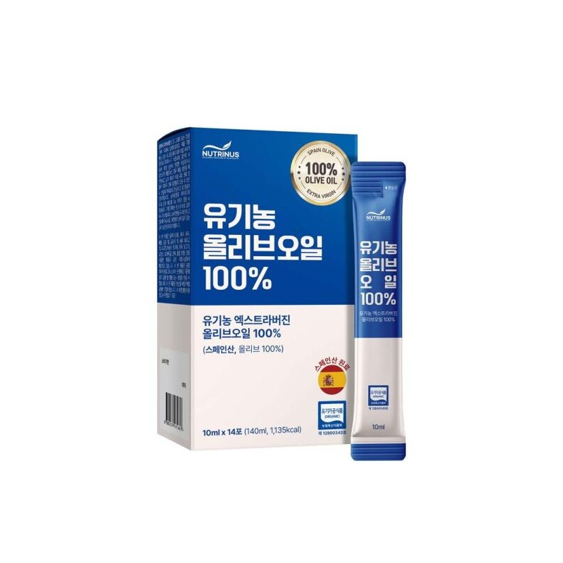 Nutrinus 뉴트리너스 유기농 올리브오일 100% (10ml x 14포) 6박스 Nutrinus
