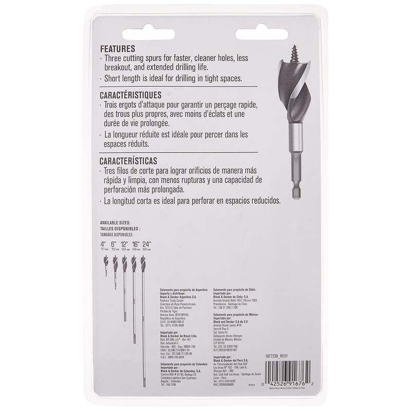 Irwin Tools IRWIN SPEEDBOR Drill Bit Set for Wood, 4-Inch,