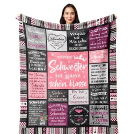 Yesbird Schwester Geschenk Decken, Geschenk für Schwester Geburtstag, große Schwester Geschenk, Geburtstagsgeschenk für Schwester, Geschenke für Schwester zu Weihnachten Decke 150X130CM