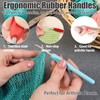 53 Pcs Crochet Hooks Set,Colorful Knitting Needles with Ergonomic Soft