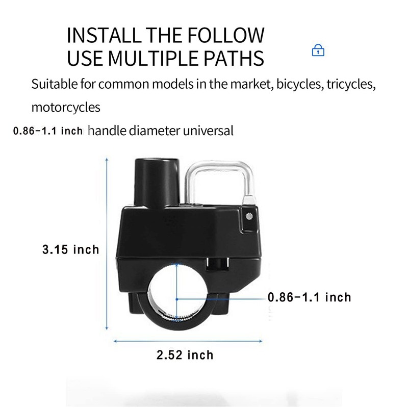 Generic Motorcycle Helmet Lock Motorcycle Security Lock Universal Motorcycle Parts