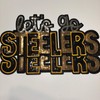 Let's Go Steelers Chenille Patch with Iron On Backing -