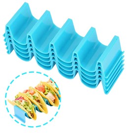 Pack of 8 Taco Holders, Taco Holder Stand, Taco Holder Made of Plastic, ABS Plastic Taco Holder, Each Up to 4 Tacos for Restaurant, Home, Picnic, Party, Festivals (4 Colours)
