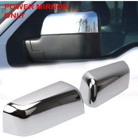A-PADS Chrome Mirror Covers for Ford F150 2004-2008 - Top Half Chromed Mirrors PAIR