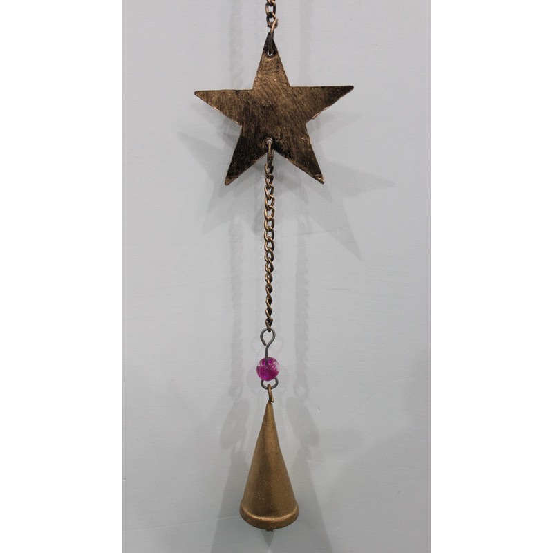 Sun Moon Star Hanging Chime Recycled Iron Wind Chime Sun