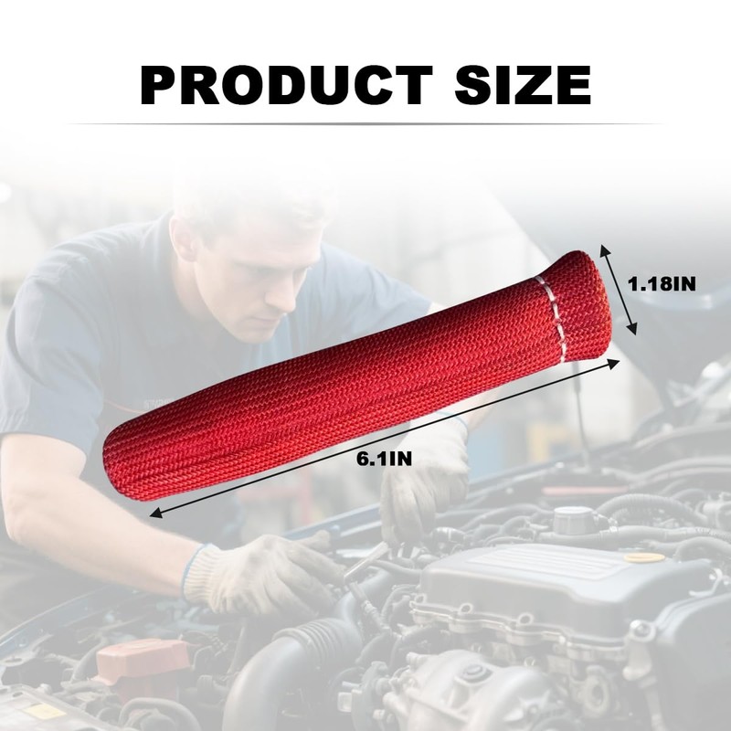 TSUGAMI Car Spark Plug Heat Shield Boots, 8PCS 6 Inch
