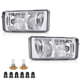 G-PLUS Front Bumper Fog Lights w/Bulbs Compatible with Chevy Silverado/tahoe/suburban 2007-2015 Left & Right Driving Fog Lamp Accessories neblineros para autos delantero faros antiniebla