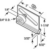 Prime-Line MP6013 Tub Enclosure Roller and Bracket, 3/4 In. Diameter,