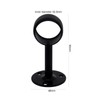 4pcs Stainless Steel Black Ceiling Curtain Pole Holders Brackets Wall
