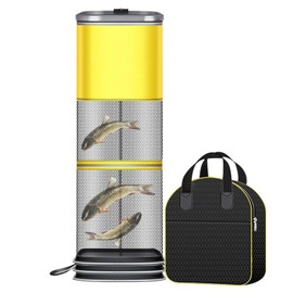 Fish Traps for Fishing | Square Minnow Trap | Thickened Crawfish Net Bag Minnow Basket Guard for Daily Use River Lake Saltwater Freshwater Crab Shrimp Turtle Beginners