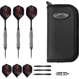 Viper by GLD Products Fatal Shot 24 Gram Steel Tip Darts & Casemaster Deluxe Black Dart Case
