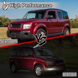 Nixon Offroad Fog Light Fit for 2003-2006 Honda Element, 2 PCS Bumper Driving Fog Light Assembly OE Style, Fog Light Lamp Replacement W/Bulb - H3 12V 55W Clear Lens + Wiring Harness Kit + Switch