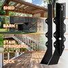 50 Pcs Black Joist Hangers 2X10, 18 Gauge Rafter Brackets