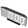 Digital Alarm Clock LED Mirror Screen USB Charging Automatic Dimming