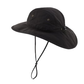 Home Prefer Summer UPF 50+ - Sombrero de sol para hombre, sombrero de pesca de ala ancha, sombrero de safari, Negro -, Large-X-Large
