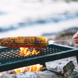 Leopacat Telescopic Fork Stainless Steel Extendable Handle Retractable Adjustable Length Perfect for Cooking Fruit Dessert Toasting Vegetable BBQ Camping Baking Grilling Serving Extending 8.7~25.2 in