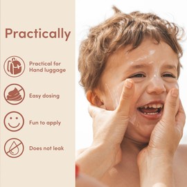 Maya the Bee Organic Sun Cream Face SPF 50 - "Naseweiss" - Waterproof, Mineral, No Chemicals - Solid Mineral Sun Cream with Zinc for Children - Certified Natural Cosmetics