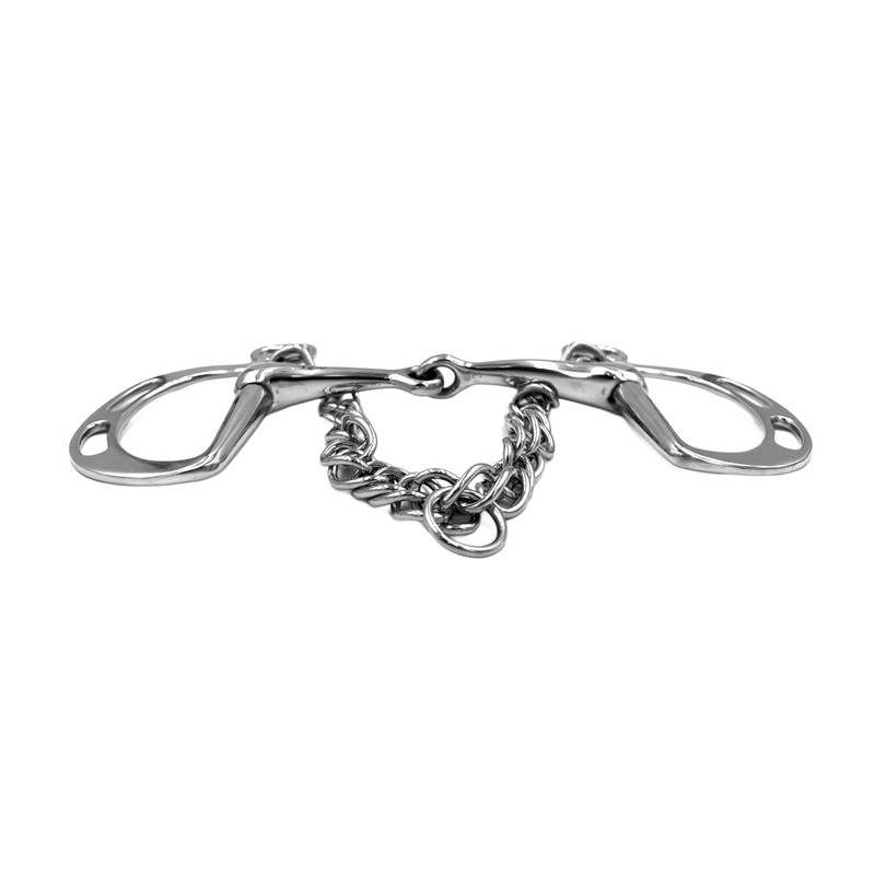 Equine Smile ES0072 Kimblewick Spring Bit Simple Broken Stainless Steel