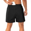 DiULi Men's Sports Shorts with Zip Pockets, Black, XL