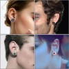Longbeauty 20pcs Tunnels Kit 2g-1" Silicone Ear Skin Gauges Plugs
