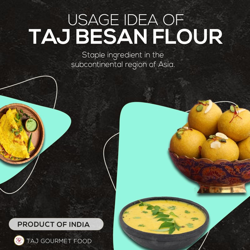 TAJ Besan Flour 2-Pounds | Chick Pea | Gram Flour