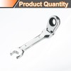 HARFINGTON Flex-Head Ratcheting Combination Wrench 8mm Metric 72-Teeth CR-V Steel