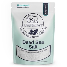 Natural Elephant Dead Sea Bath Salt | 1 Pound Bag (16oz) | 100% Natural and Pure| Coarse Grain | Ideal for Baths and Soaks
