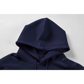 JMIERR Jacquard Track Suits for Men 2 Piece Airport Outfits Set Long Sleeve Hoodies Sweatshirts & Joggers Sweatpants, Winter Tracksuit Sweatsuits Matching Lounge Sets, Medium, Grayish Blue