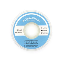 RUCYAI 15Feet Dental Orthodontic Elastic Rubber Power Chains Braces Bands Long/Closed/Short (Short, Clear)