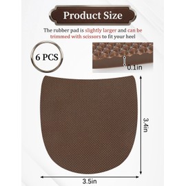 3 Pairs Shoe Heel Repair Rubber Pads