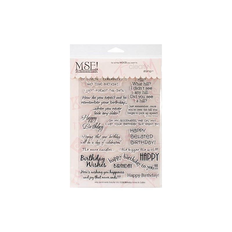 MSE Stamp Sheet, 6 by 8-Inch, Birthday, Clear