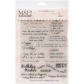 MSE Stamp Sheet, 6 by 8-Inch, Birthday, Clear