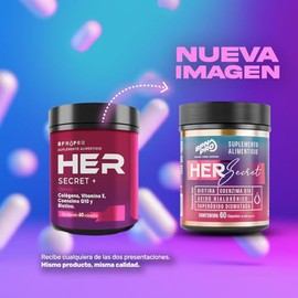 BPN PRO | Vitaminas Para Mujer Her Secret | Colágeno, Biotina y Complejo B | Para Cabello, Piel y Uñas - Multivitamínico con Zinc y Vitamina D3, Sin G