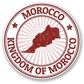 2 x Morocco Vinyl Sticker Bike Laptop Car Map Flag Gift Luggage Travel #4494 (10cm x 10cm)