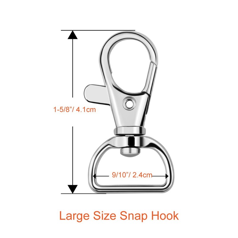 PAXCOO 100 Pcs Key Chain Hooks with Key Rings (Large