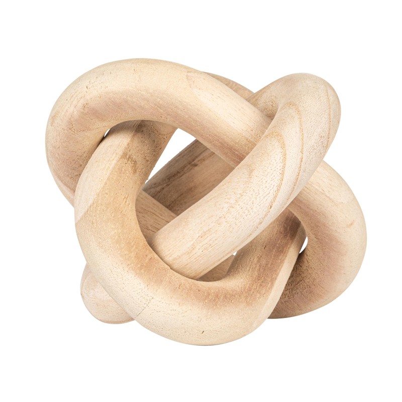 Bloomingville Rustic Pine Wood Chain Link Decor, Natural